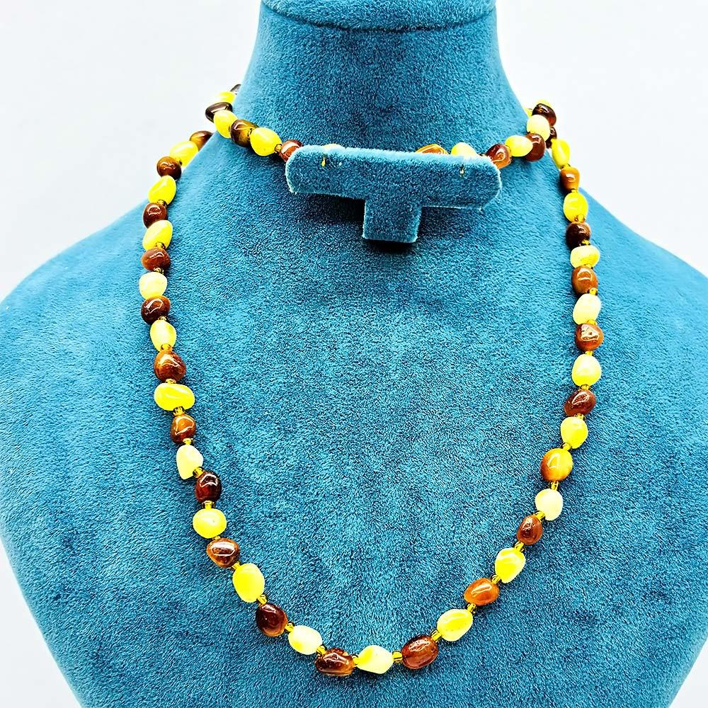 Yetişkin Certified Orijinal Drop Amber Necklace
