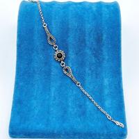 Zirkon Oltu Taşı İşçilikli 925 Ayar Gümüş Bileklik