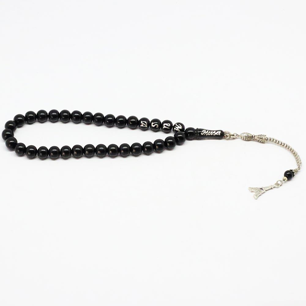 Personalized 925 K Silver Personalized Oltu Stone Prayer Beads