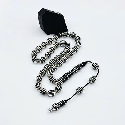 120 Mikron Usta İşi Erzurum Oltu Taşı Tesbih