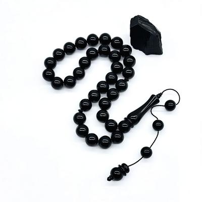 15 x 15 Mm Kumpaslı Sade Erzurum Oltu Taşı Tesbih