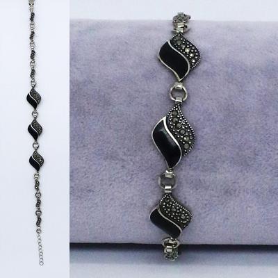 925 Ayar Gümüş Oltu Taşı S Bileklik