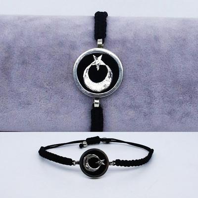 Ayyıldız Oltu Taşı Gümüş Bileklik