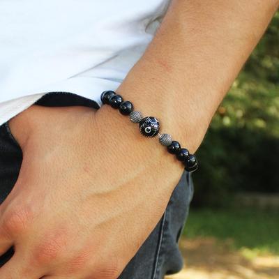 Ayyıldız Taneli Orijinal Oltu Taşı Bileklik