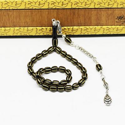 Bilek Boy Sarı Karpuz Dilim İşlemeli Gürcistan Oltusu Tesbih