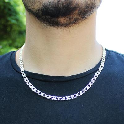 Çift Sıra Zincir 925 Ayar Gümüş Kolye