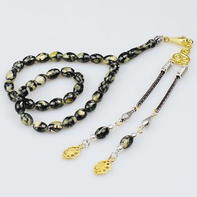 Mozaik Kokulu Sıkma Toz Kehribar Tesbih