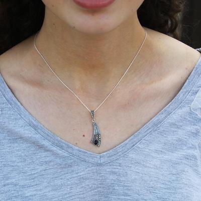 Özel Model Gümüş Ve Oltu Taşlı Kolye