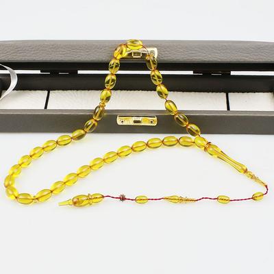 Özel Yapım Bal Ateş Kehribar Tesbih (8 x 12 mm) TP001681