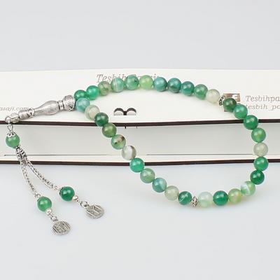 Yeşil  Akik Doğaltaş Tespih