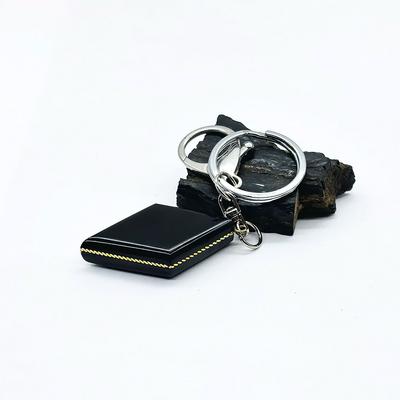 Baklava Dilimi Model Oltu Taşı İşçilikli Anahtarlık