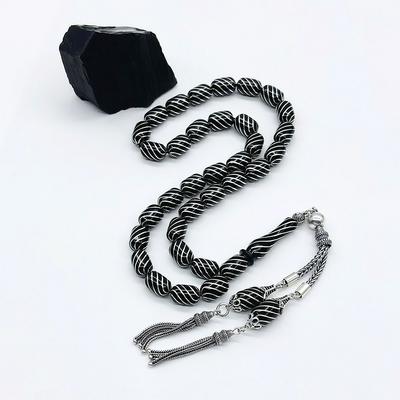 Çeşm-i Bülbül İşlemeli Erzurum Oltu Taşı Tesbih