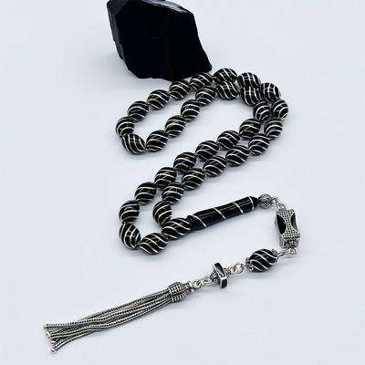 Çeşmi Bülbül İşlemeli Erzurum Oltu Taşı Tesbih