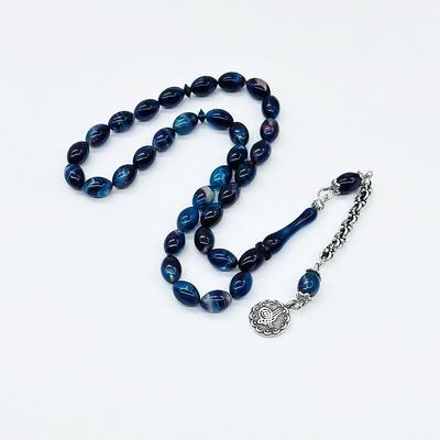 Çok Renkli Sıkma Ateş Kehribar Tesbih