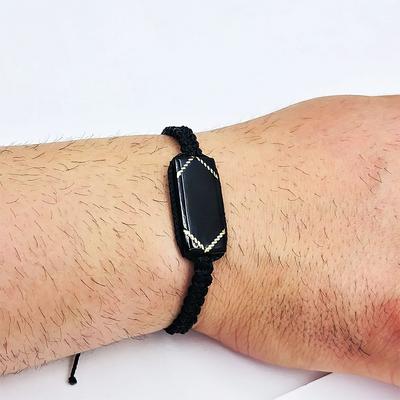 Gümüş İsimli Usta İşçilikli Oltu Taşı Bileklik