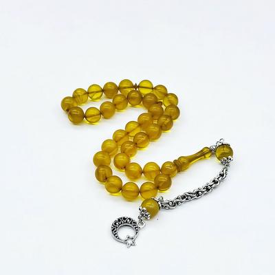 Hareli Misket Kesim Sıkma Ateş Kehribar Tesbih