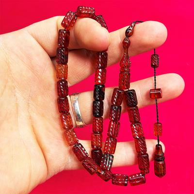 Kesme Model Renk Süzmesi Ateş Sıkma Kehribar Tesbih