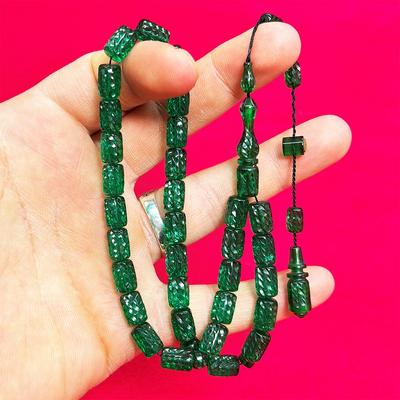 Kesme Model Usta İşi Ateş Sıkma Kehribar Tesbih