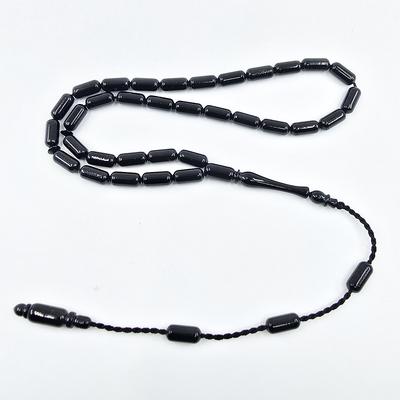 Küçük Boy Kapsül Kesim Oltu Taşı Tesbih ( 4/8.5 )