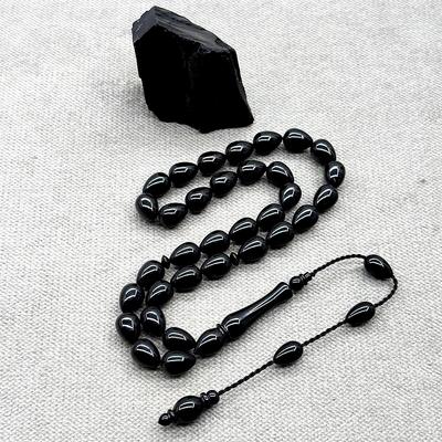 Kumpaslı Göz Yaşı Damla Model Erzurum Oltu Taşı Tesbih