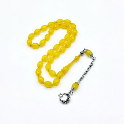 Limon Sarısı Sıkma Ateş Kehribar Tesbih