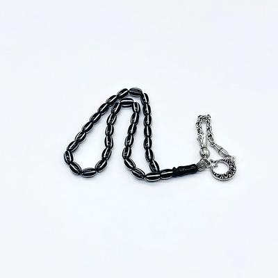 Mini Boy İşlemeli Gürcistan Oltu Taşı Tesbih