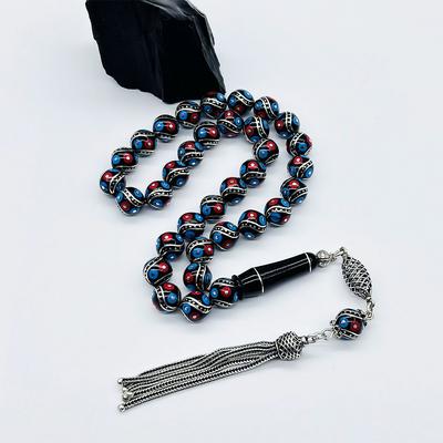 Misket Kesim Çeşmi Bülbül İşlemeli Erzurum Oltu Taşı Tesbih