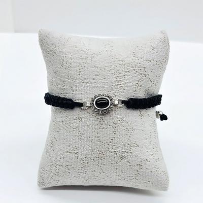 Örgü İpli 925 Ayar Gümüş Kadın Bileklik