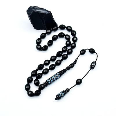 Özel Tasarım İmame İşçilikli Erzurum Oltu Taşı Tesbih