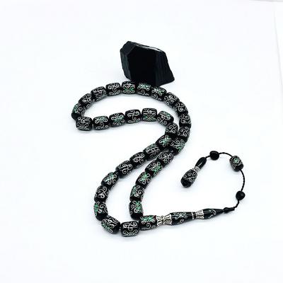 Özel Tasarım İşçilikli Erzurum Oltu Taşı Tesbih