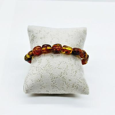 Parçacık  Reçineli Sertifikalı Damla Kehribar Bileklik