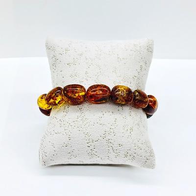 Parçacıklı Sertifikalı Damla Kehribar Bileklik