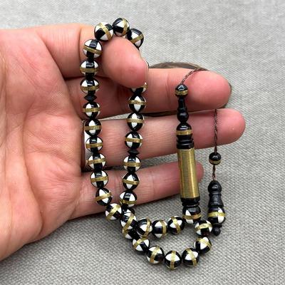 Pirinç Sarma İşlemeli Kuka Ağacı Tesbih