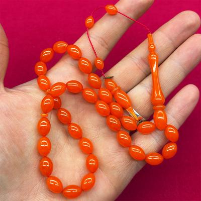 Portakal Rengi Ateş Kehribar Tesbih