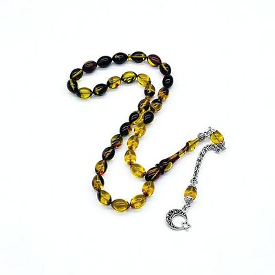 Renk Hareli Sıkma Ateş Kehribar Tesbih