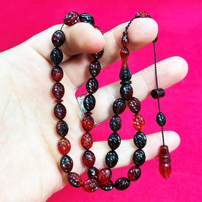 Renk Süzmesi Usta İşi Ateş Sıkma Kehribar Tesbih