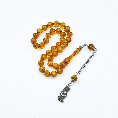 Şalgam Model Sıkma Ateş Kehribar Tesbih