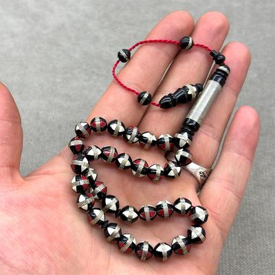 Sarma İşlemeli Mineli Kuka Ağacı Tesbih