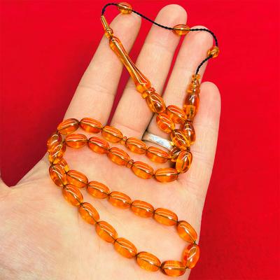 Şeffaf Renk Sıkma Ateş Kehribar Tesbih