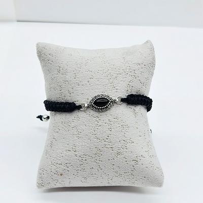 Zirkon ve Oltu Taşı İşçilikli 925 Ayar Gümüş Bileklik