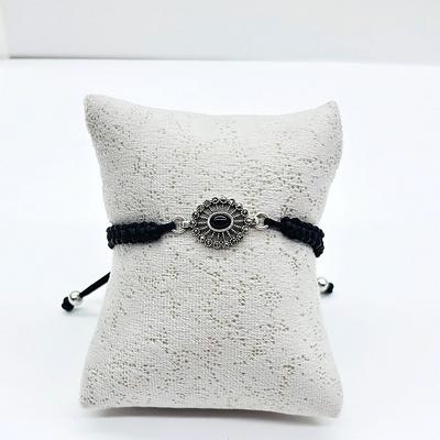 Zirkon ve Oltu Taşı İşçilikli 925 Ayar Gümüş Bileklik