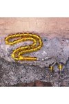 Açık Sarı Karınca Fosilli  Toz Kehribar Tesbih